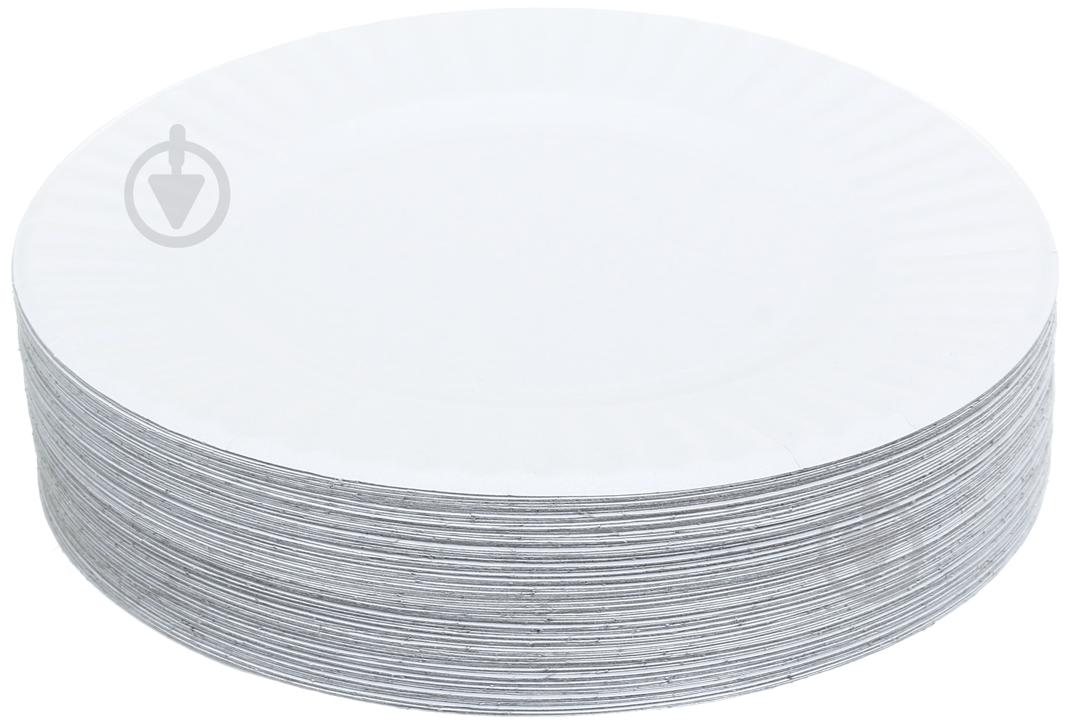 Тарелка одноразовая бумажная белая Weekend 100 шт. - фото 4