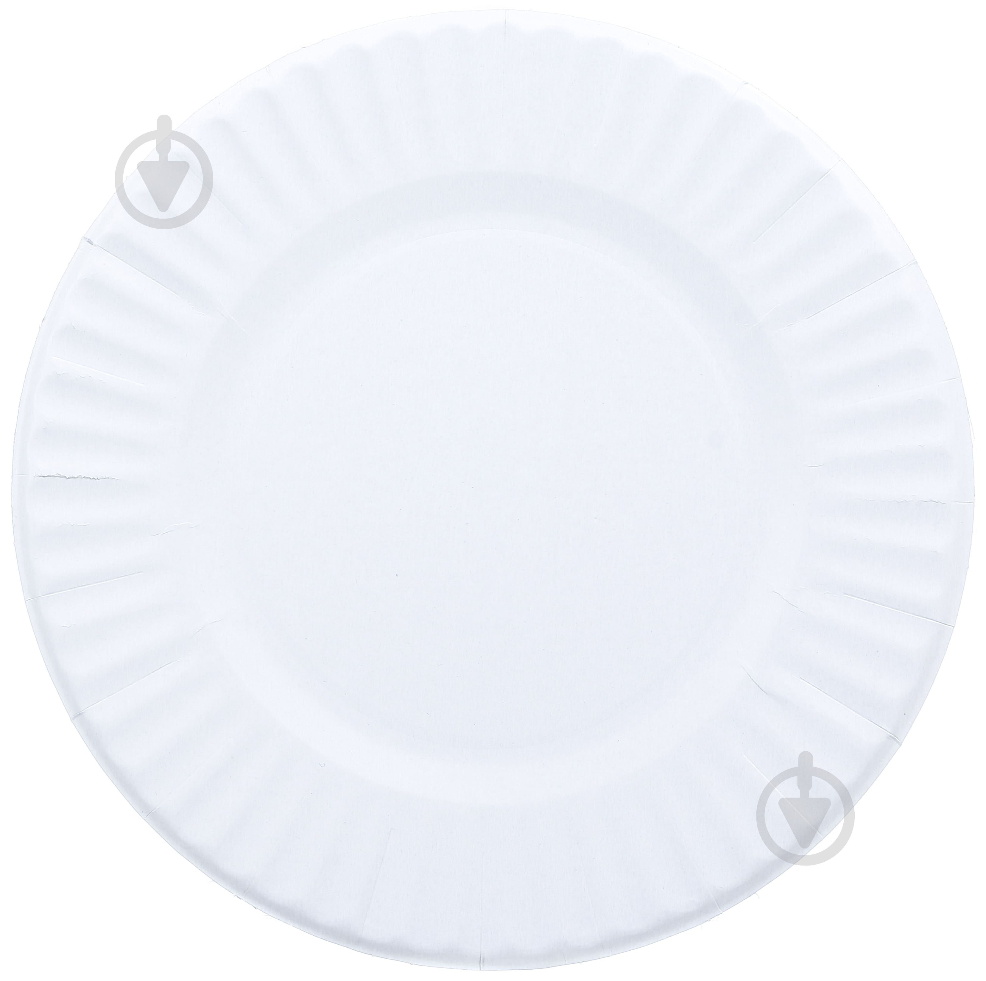 Тарелка одноразовая бумажная белая Weekend 100 шт. - фото 2