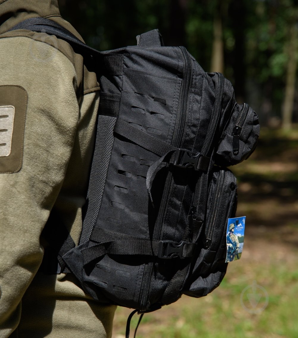 Рюкзак тактичний Accord Tactical 45l, чорний - фото 2