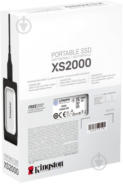SSD-накопичувач Kingston XS2000 1000GB Portable USB Type-C 3D V-NAND (SXS2000/1000G) - фото 6