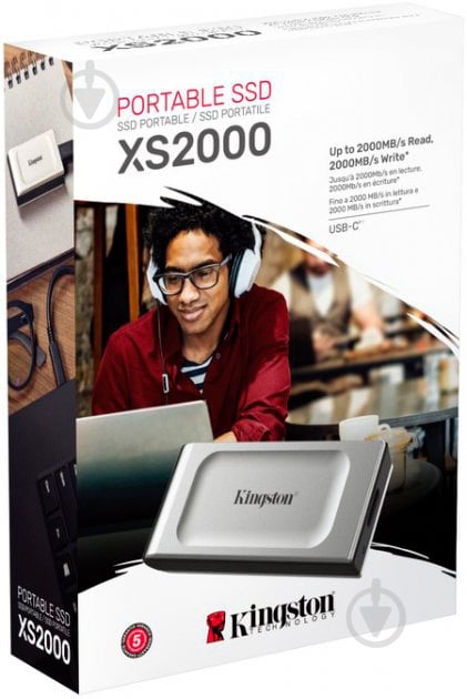 SSD-накопичувач Kingston XS2000 1000GB Portable USB Type-C 3D V-NAND (SXS2000/1000G) - фото 7