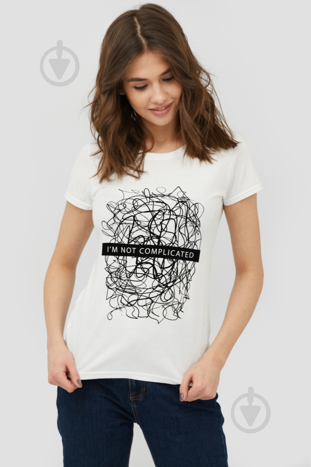 Футболка YAPPI Basic WW1042 р.M білий - фото 1 Футболка YAPPI Basic WW1042 р.M білий - фото 1