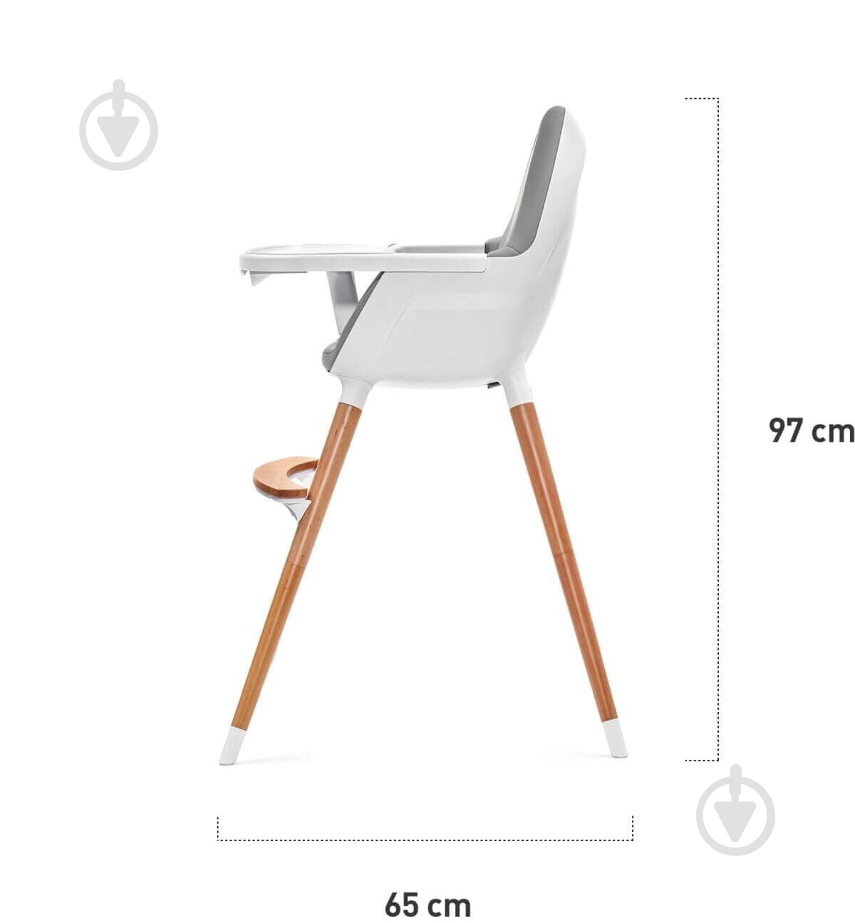 Стульчик для кормления Kinderkraft Fini Gray (KKKFINIGRY0000) - фото 3 Стульчик для кормления Kinderkraft Fini Gray (KKKFINIGRY0000) - фото 3