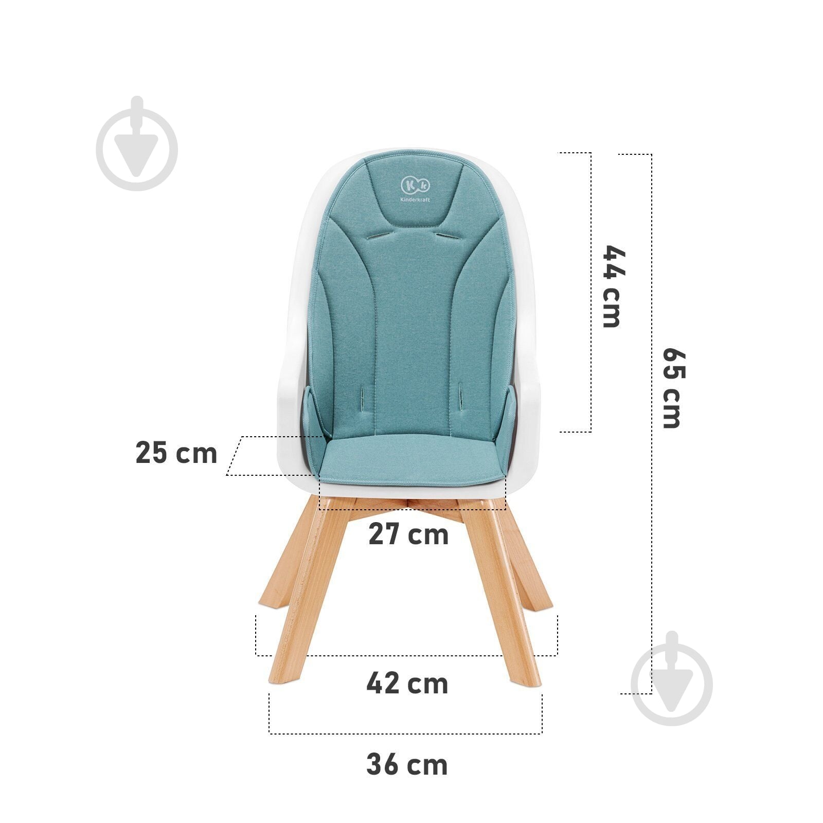 Стульчик для кормления Kinderkraft Tixi Gray (KKKTIXIGRY0000) - фото 9