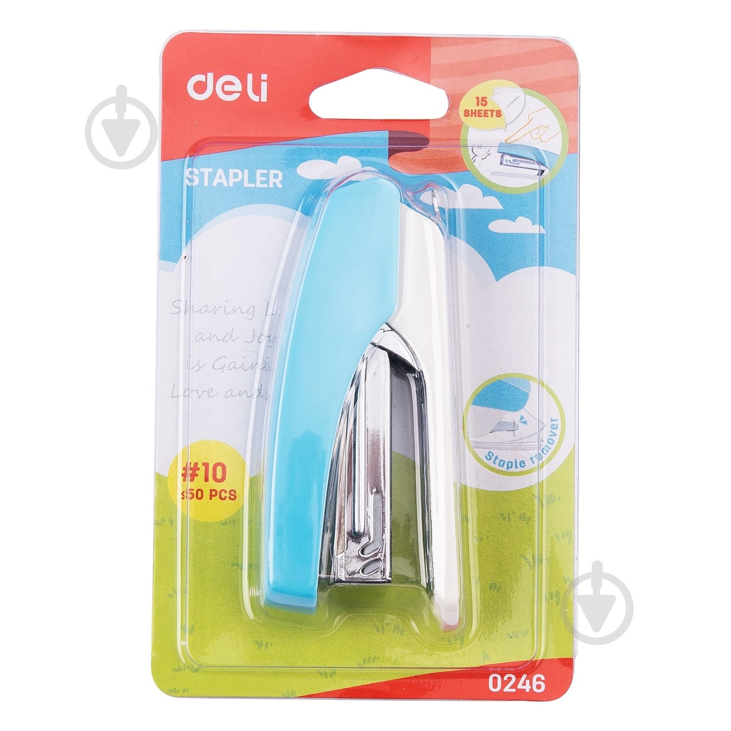 Степлер №10 15 лист. голубой E0246 Deli - фото 3 Степлер №10 15 лист. голубой E0246 Deli - фото 3