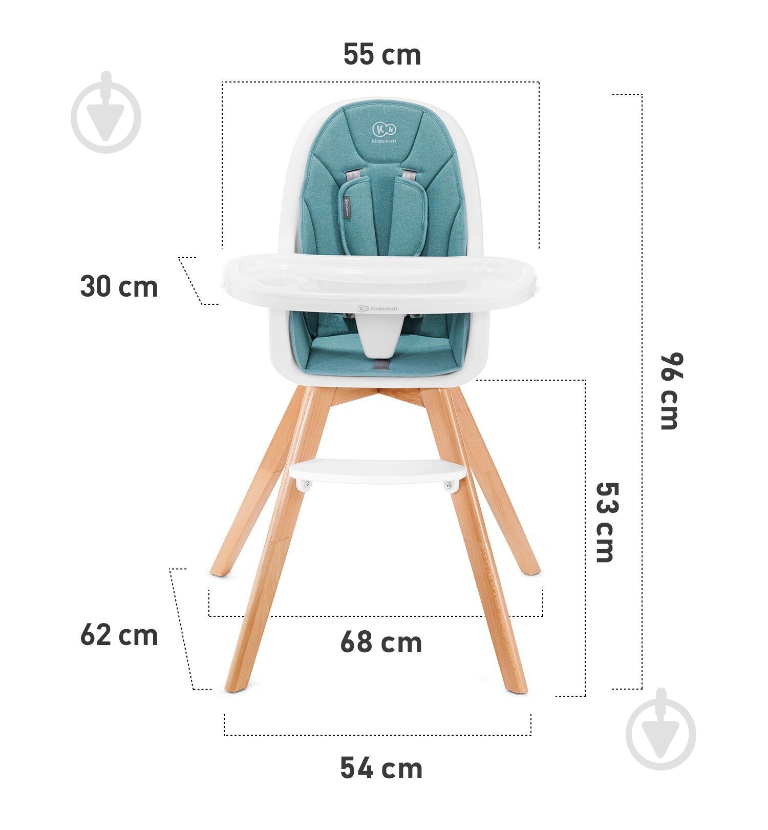 Стільчик для годування Kinderkraft Tixi Turquoise (KKKTIXITRQ0000) - фото 10 Стільчик для годування Kinderkraft Tixi Turquoise (KKKTIXITRQ0000) - фото 10