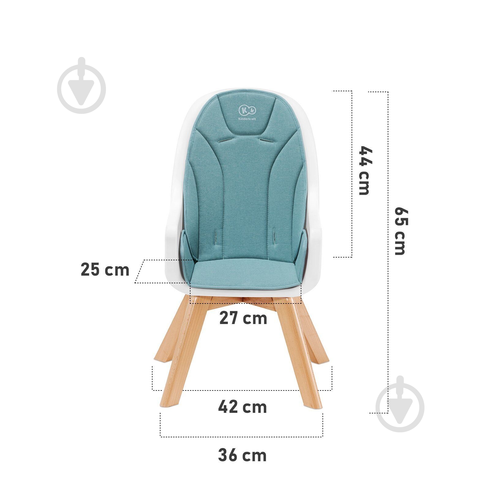Стільчик для годування Kinderkraft Tixi Turquoise (KKKTIXITRQ0000) - фото 11 Стільчик для годування Kinderkraft Tixi Turquoise (KKKTIXITRQ0000) - фото 11