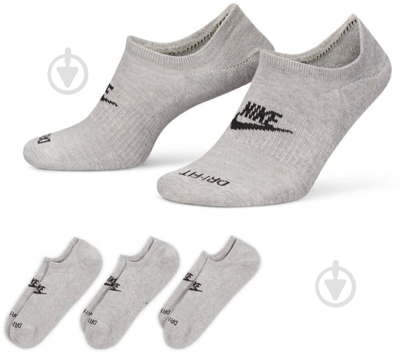 Шкарпетки Nike EVERYDAY PLUS CUSHIONED DN3314-063 р.38-42 сірий 3 пари шт. - фото 1 Шкарпетки Nike EVERYDAY PLUS CUSHIONED DN3314-063 р.38-42 сірий 3 пари шт. - фото 1