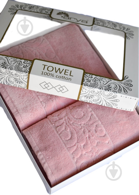 Набор полотенец Aiko коралловый Arya - фото 5 Набор полотенец Aiko коралловый Arya - фото 5