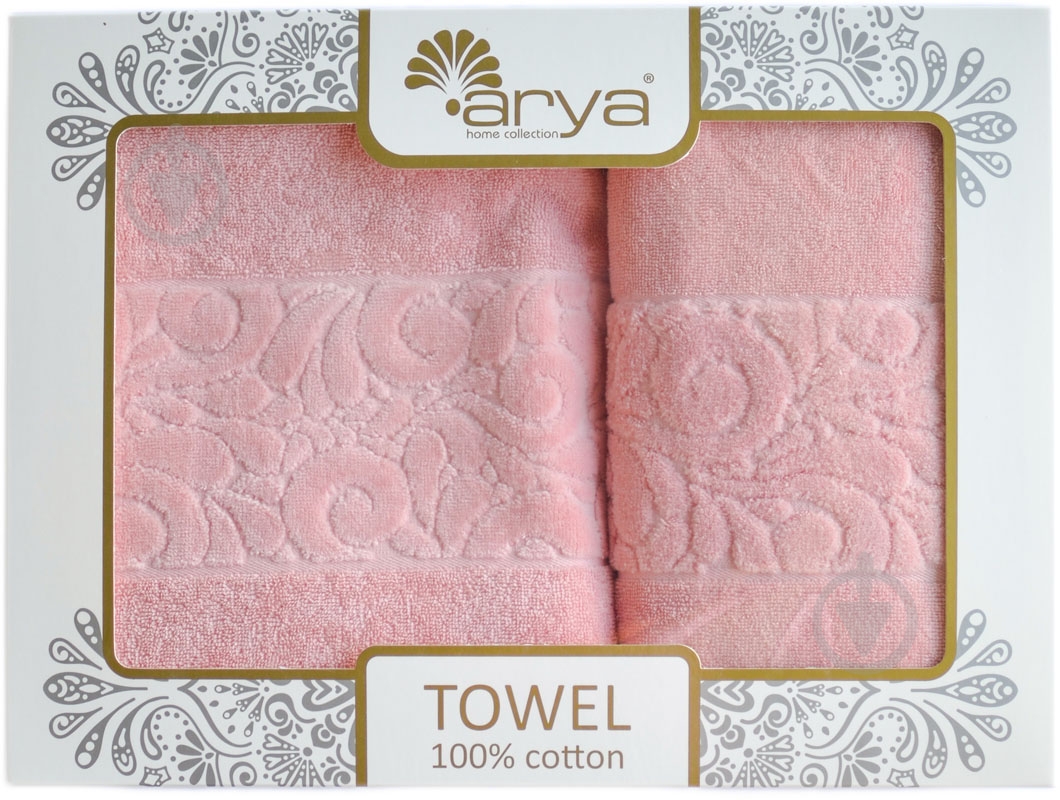 Набор полотенец Aiko коралловый Arya - фото 6 Набор полотенец Aiko коралловый Arya - фото 6