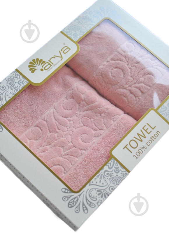 Набор полотенец Aiko коралловый Arya - фото 3 Набор полотенец Aiko коралловый Arya - фото 3