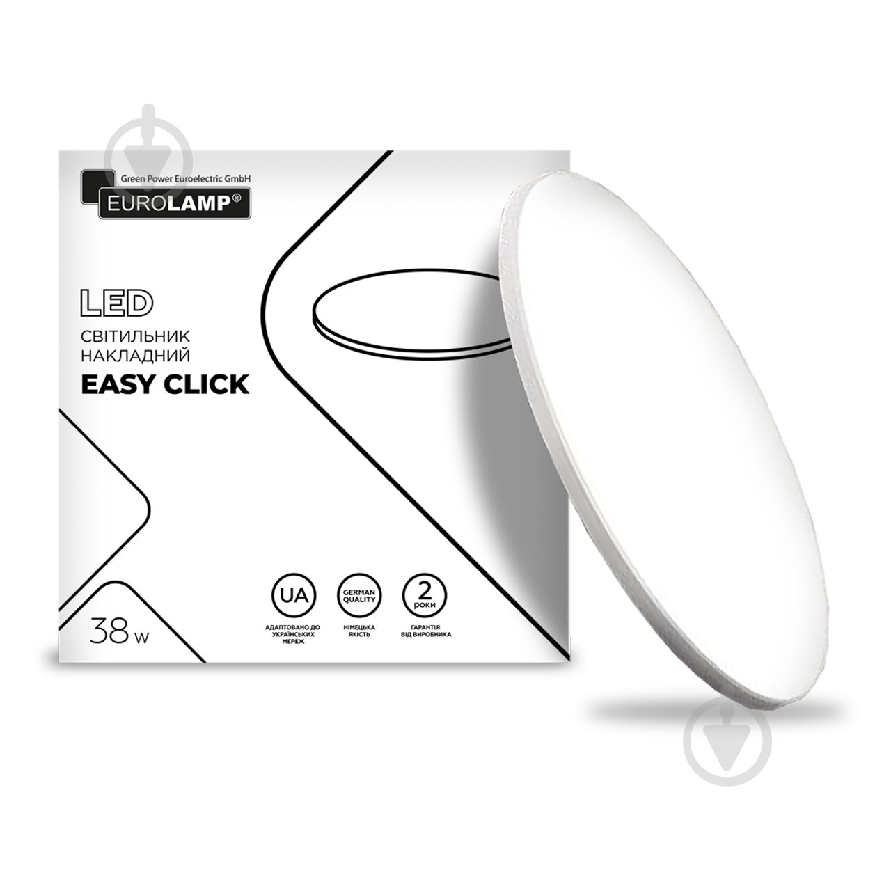 Світильник світлодіодний Eurolamp Easy Click 38 Вт білий 4000 К LED-NLR-38W(T) - фото 1