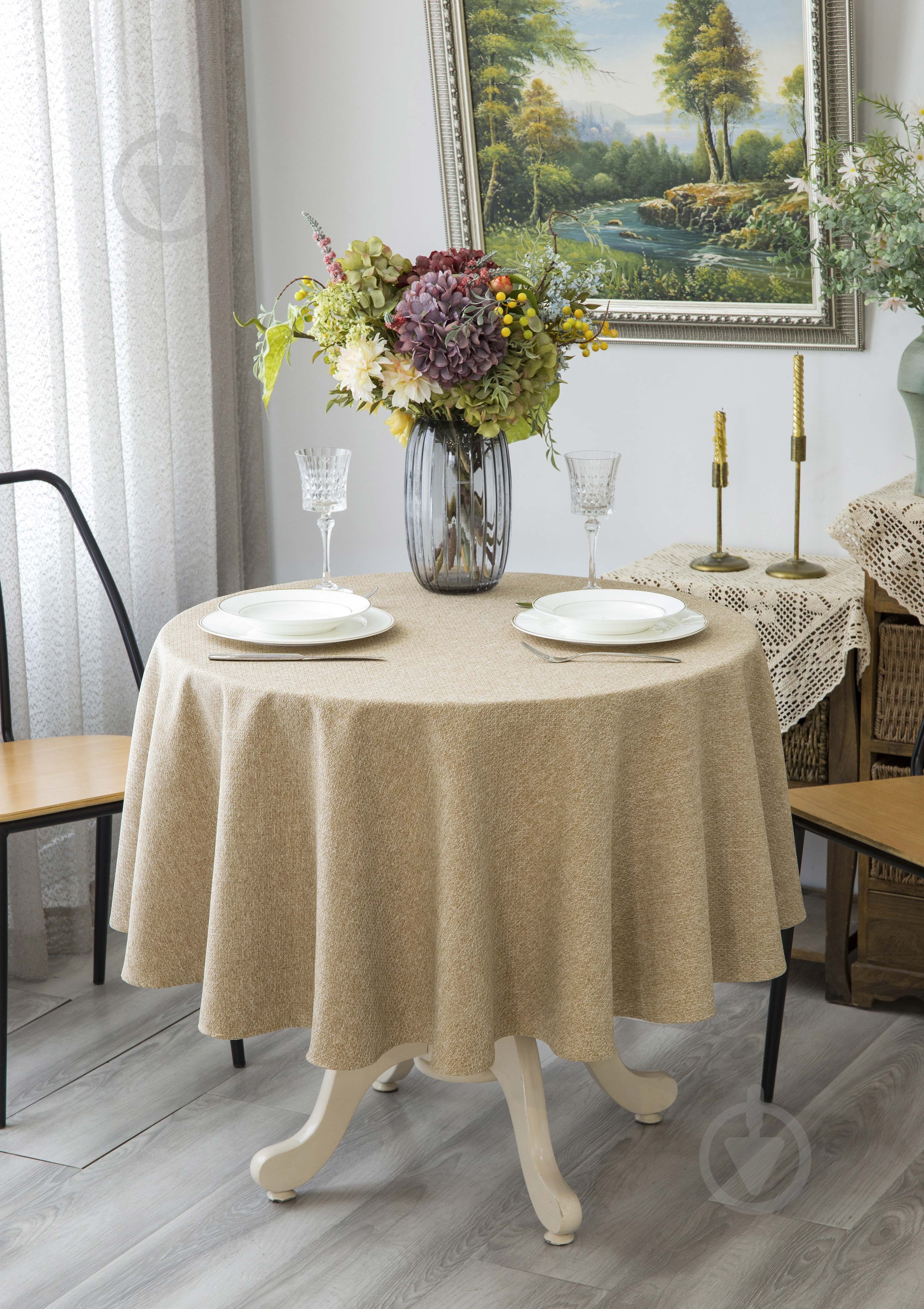 Скатерть Parma Ø 160 см бежевый Luna - фото 3
