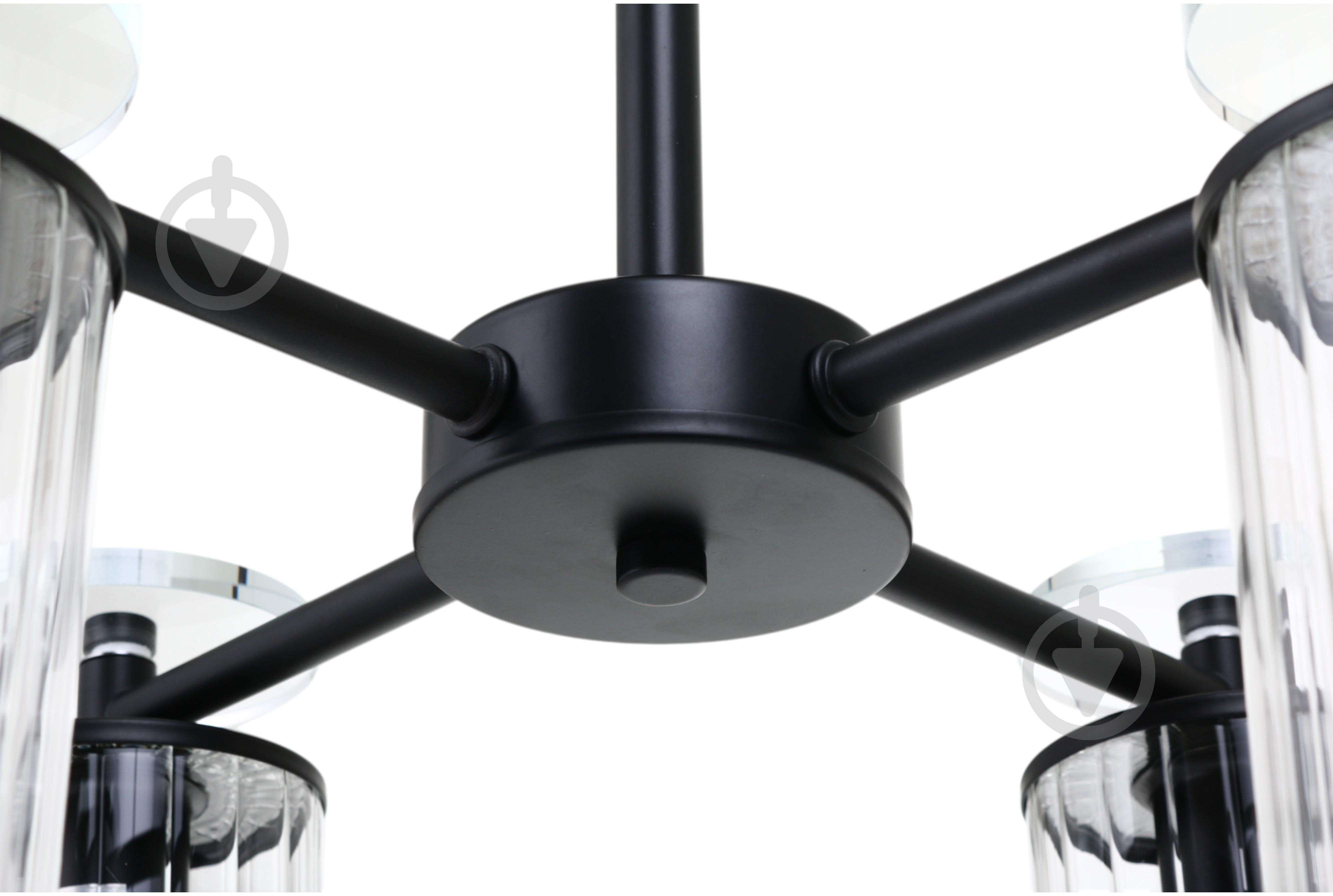 Люстра стельова Sensio Aries 4x40 Вт E14 чорний ALG-74590/4 - фото 5