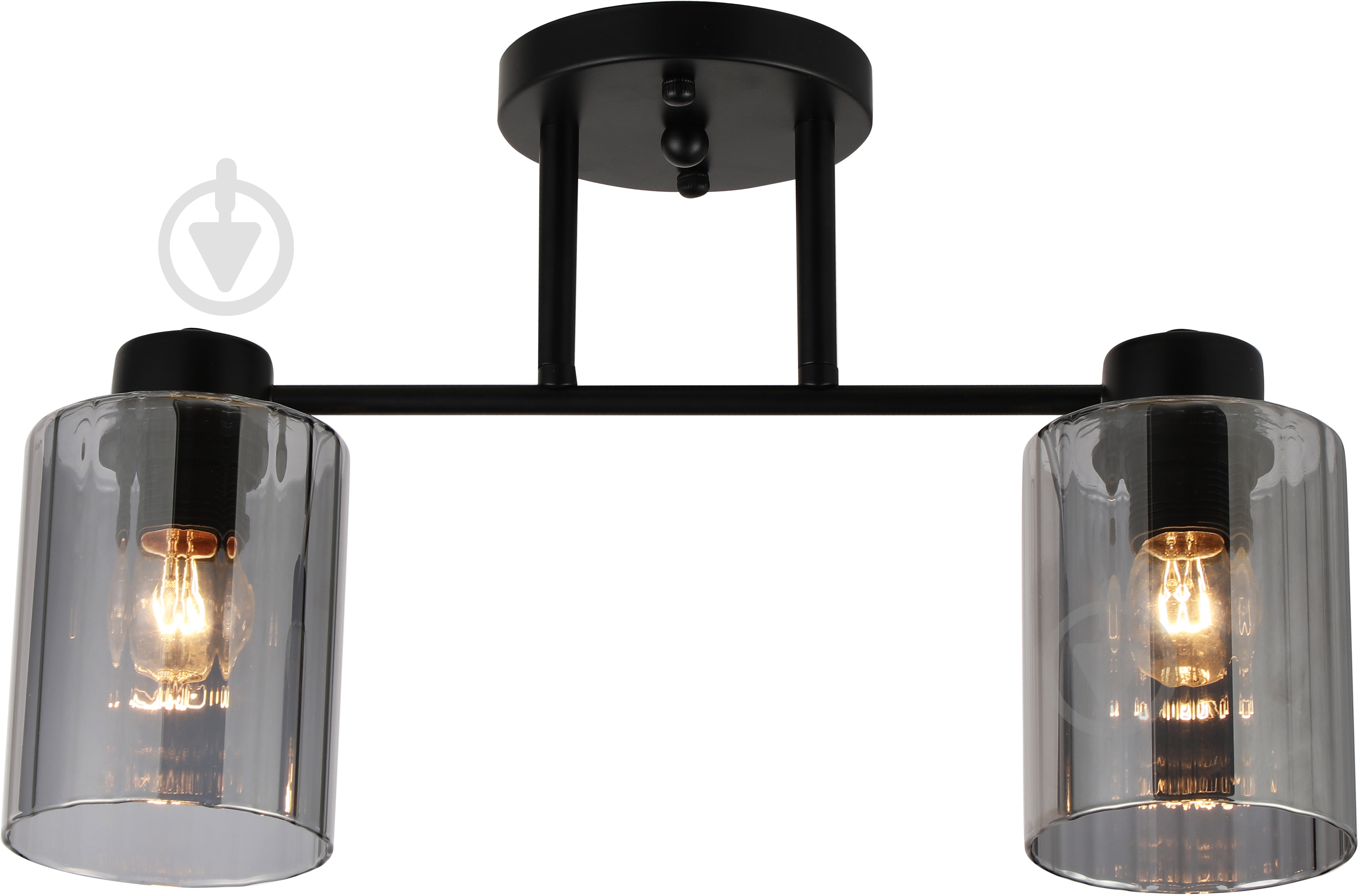 Люстра стельова Sensio Lilit 2x40 Вт E27 чорний ALG-07338/2 - фото 1