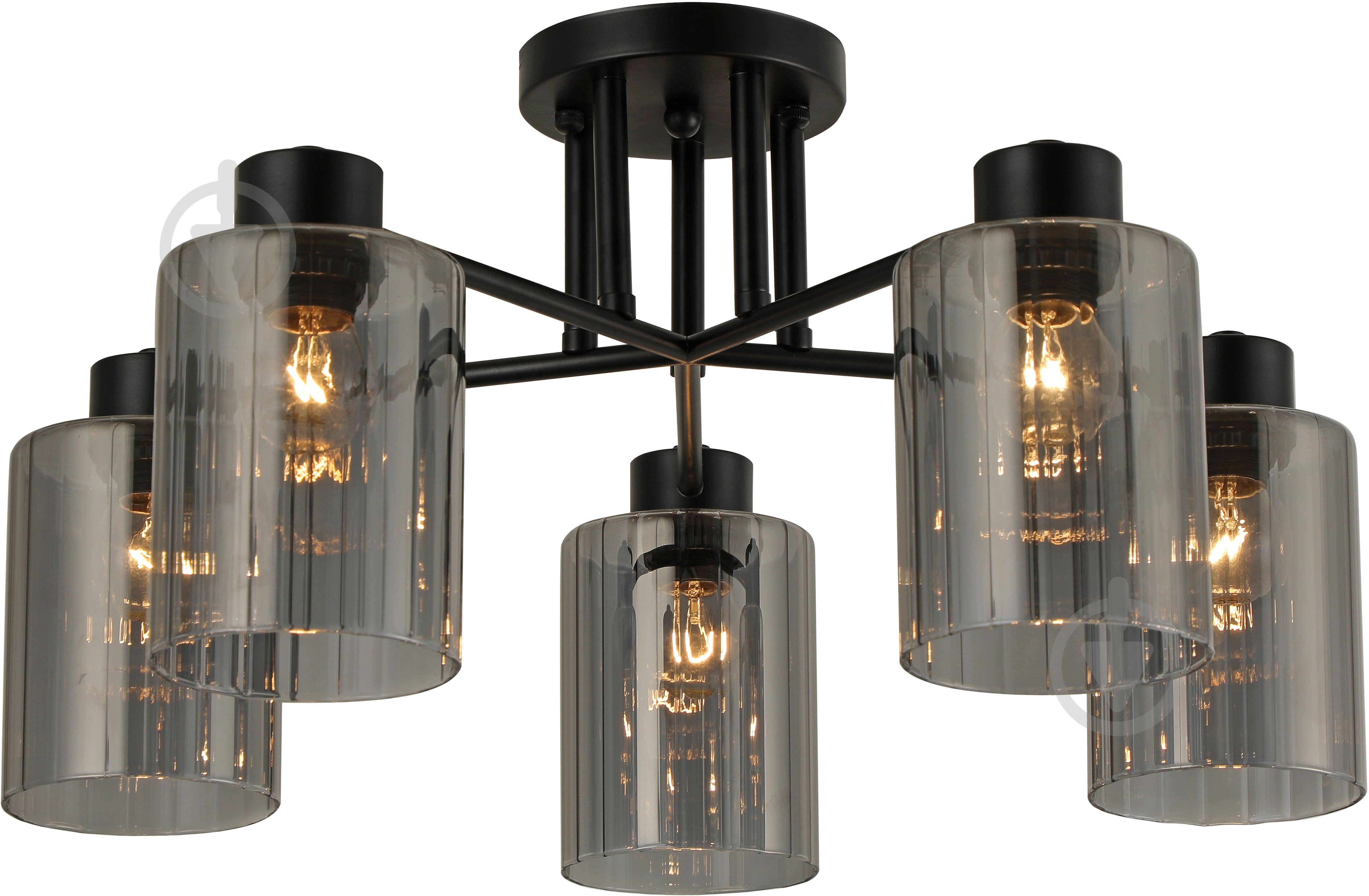 Люстра стельова Sensio Lilit 5x40 Вт Е27 чорний ALG-07338/5 - фото 1