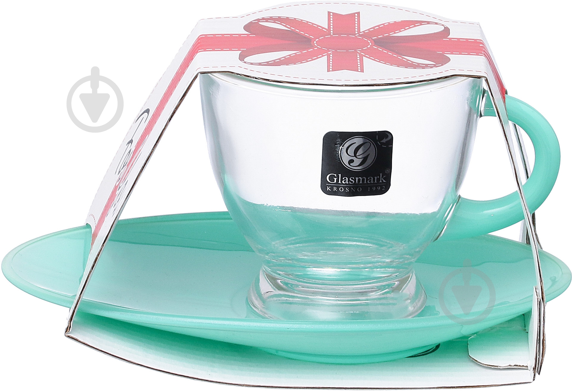 Чашка Glasmark 230 мл с голубым блюдцем - фото 3 Чашка Glasmark 230 мл с голубым блюдцем - фото 3