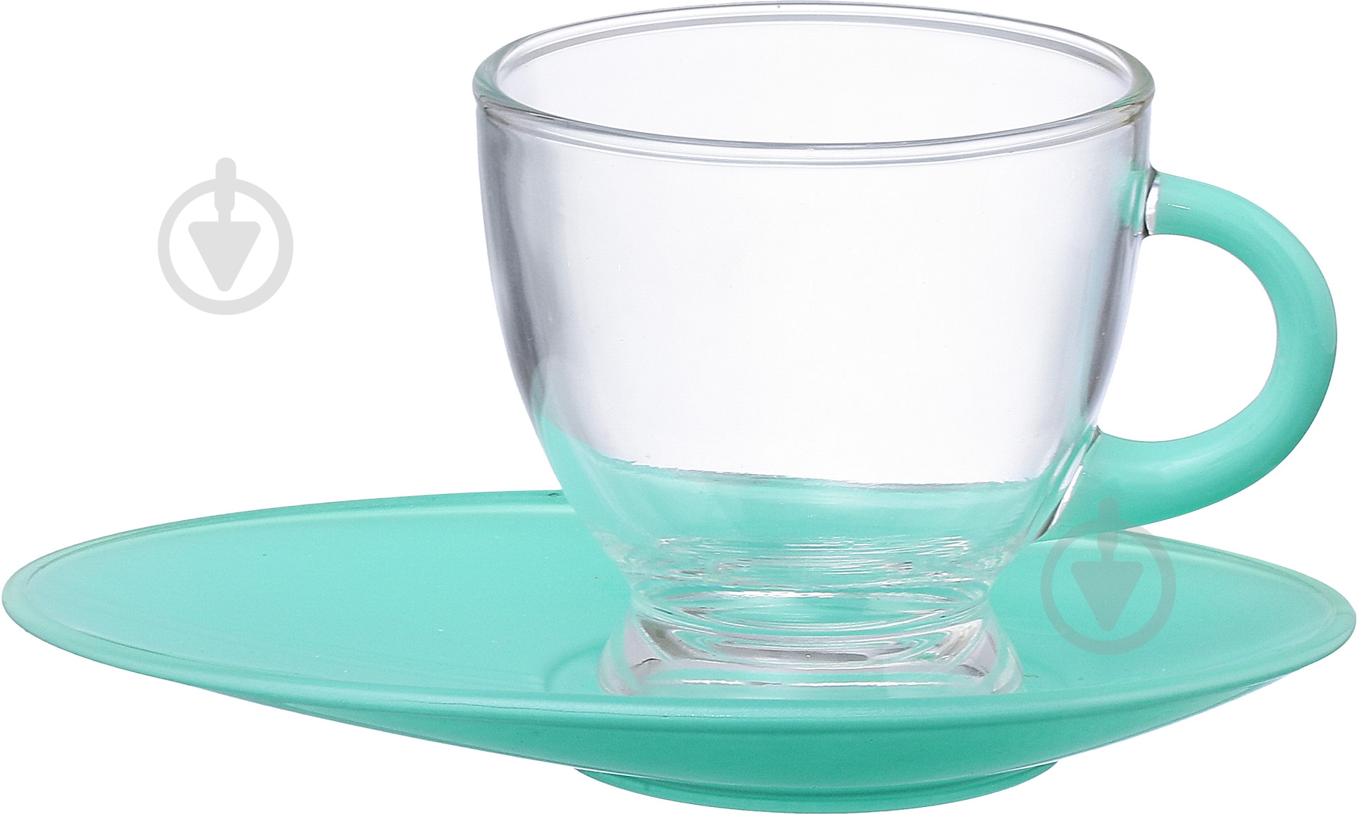 Чашка Glasmark 230 мл с голубым блюдцем - фото 1 Чашка Glasmark 230 мл с голубым блюдцем - фото 1