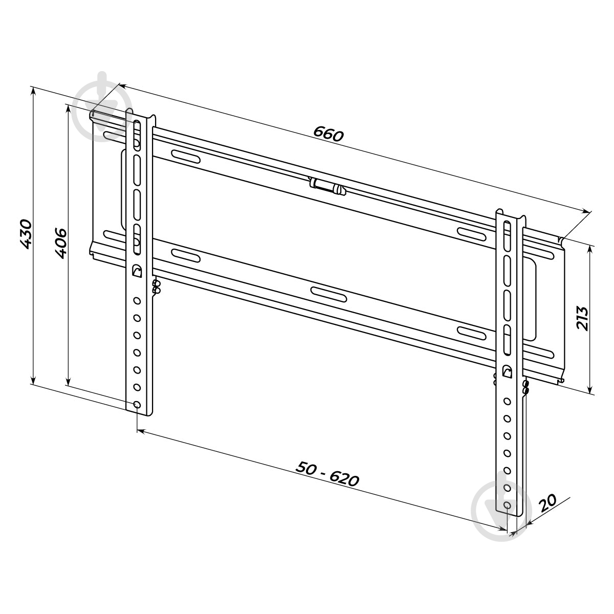 Крепление для телевизора Valore TW-46 фиксированные 42"-90" черный - фото 11