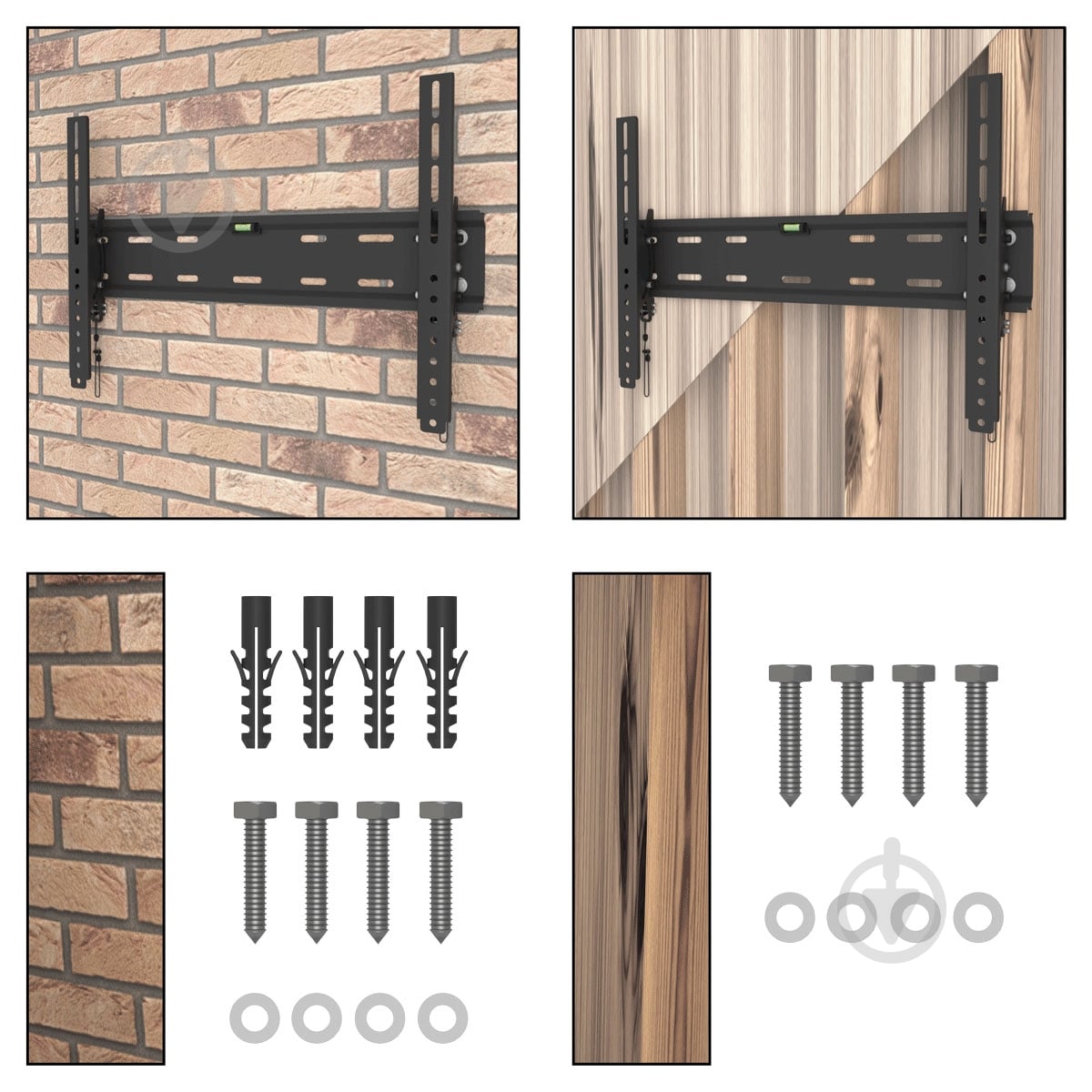 Крепление для телевизора Valore TWA-46 наклонные 42"-90" черный - фото 8