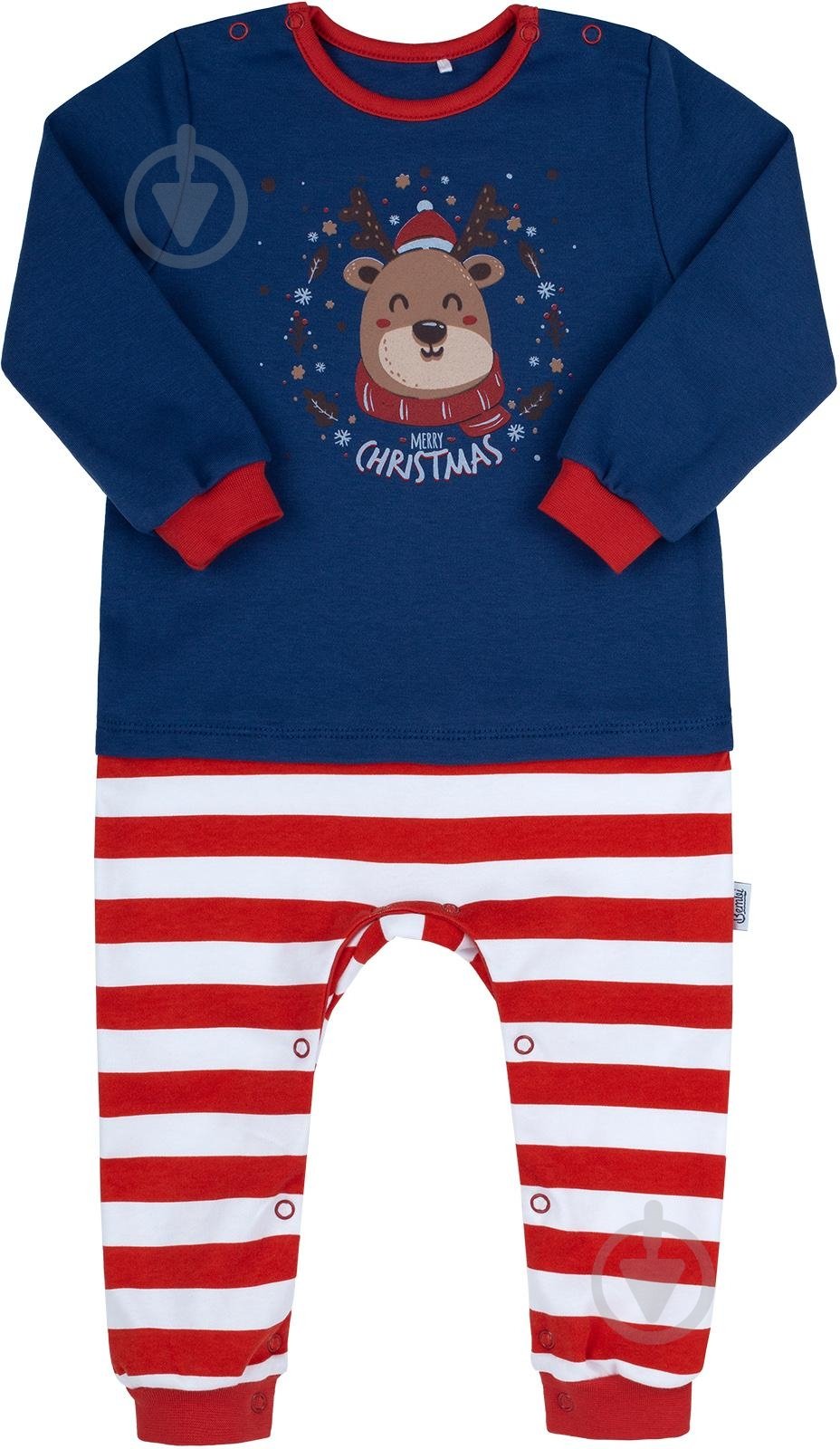 Комбинезон унисекс Bembi КБ159 р.92 синий с красным 03159001137.8L1 - фото 1