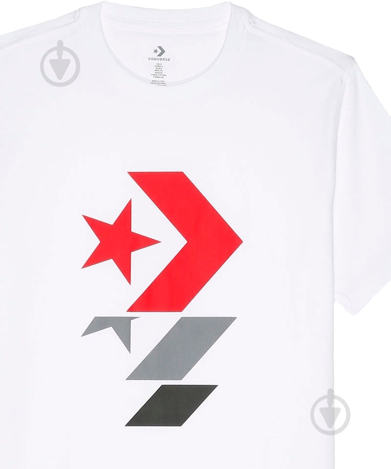 Футболка Converse Repeated Star Chevron Tee 10017452-102 р.S білий - фото 2