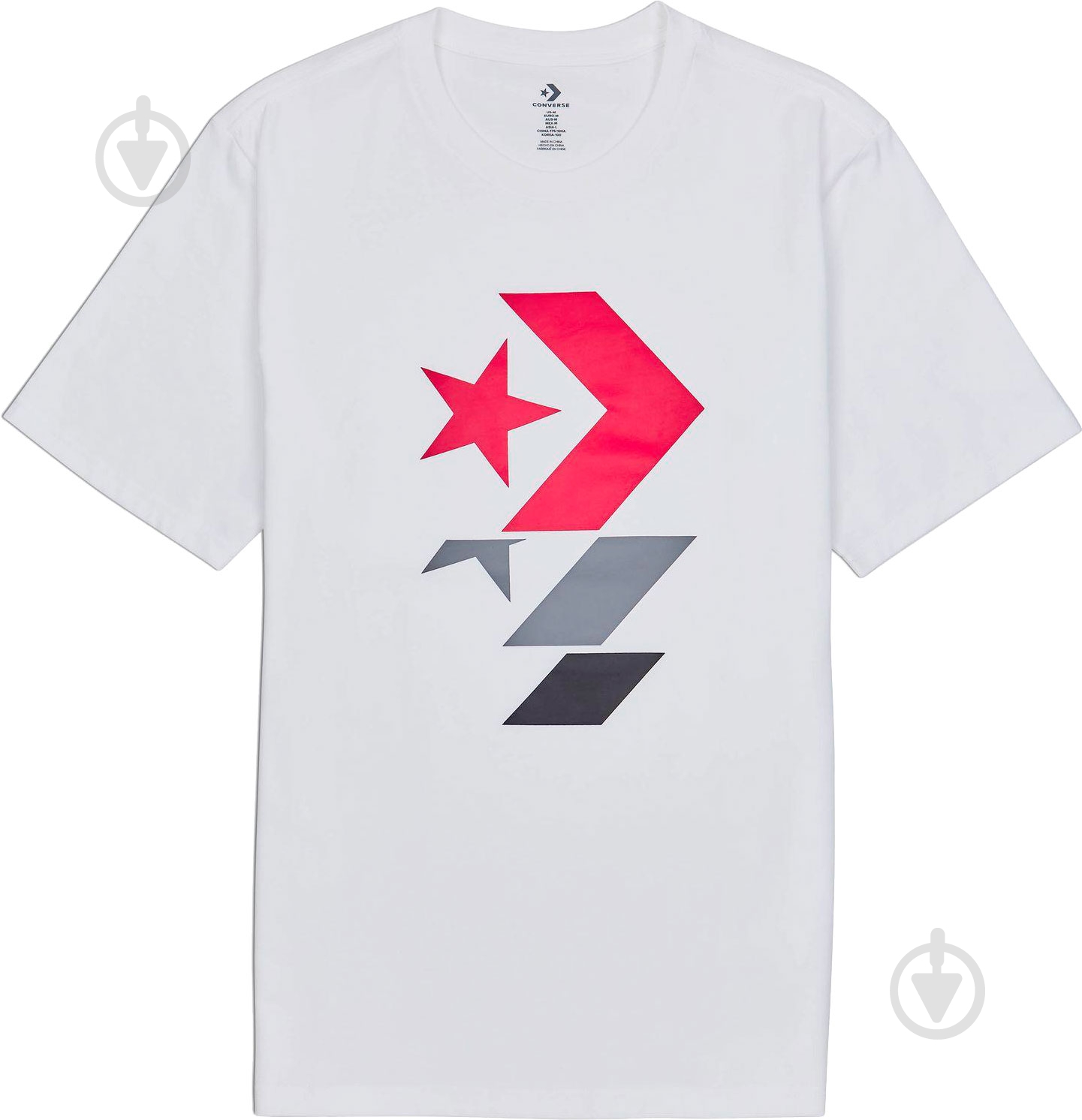 Футболка Converse Repeated Star Chevron Tee 10017452-102 р.S білий - фото 1
