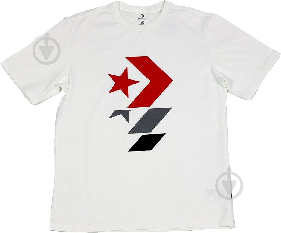 Футболка Converse Repeated Star Chevron Tee 10017452-102 р.S білий - фото 10