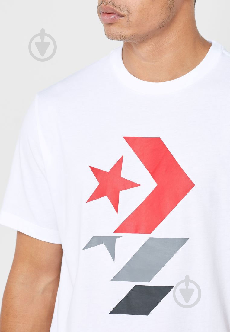 Футболка Converse Repeated Star Chevron Tee 10017452-102 р.S білий - фото 3