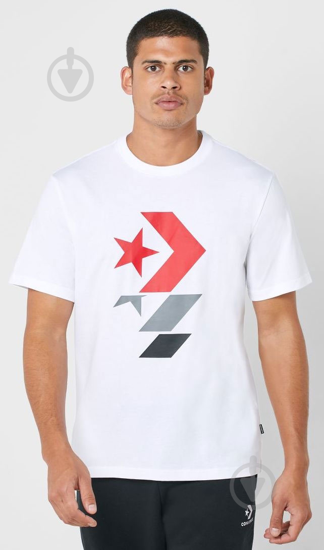Футболка Converse Repeated Star Chevron Tee 10017452-102 р.S білий - фото 6