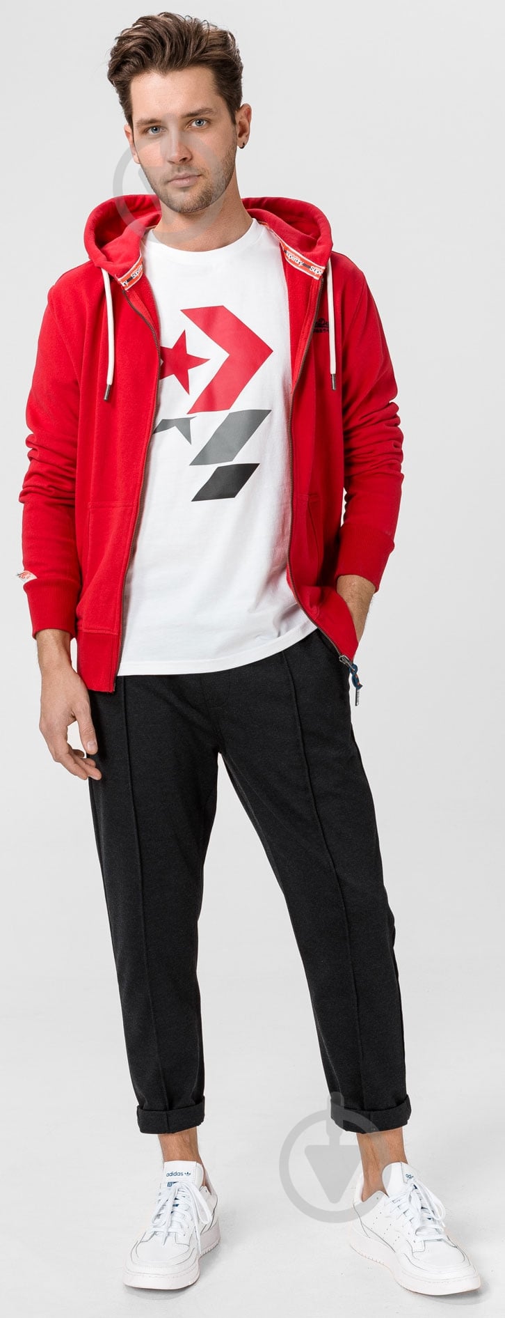 Футболка Converse Repeated Star Chevron Tee 10017452-102 р.S білий - фото 8