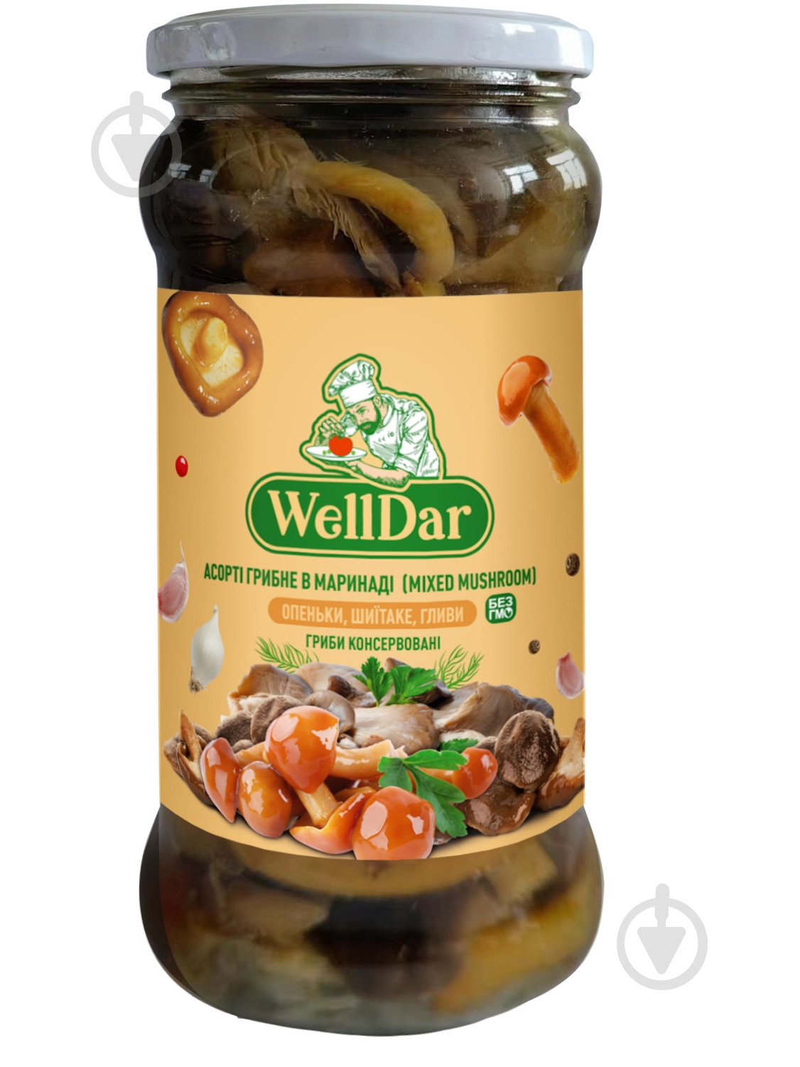 Грибы консервированные WellDar Ассорти 580 г - фото 1