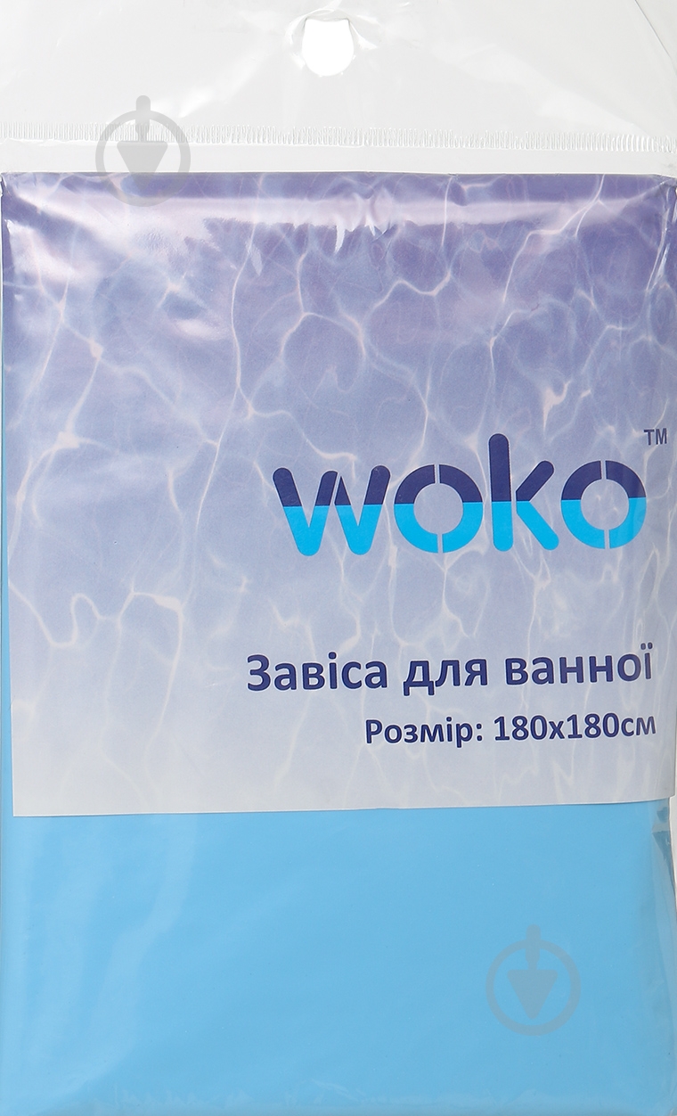 Штора для душа Woko голубая - фото 3 Штора для душа Woko голубая - фото 3