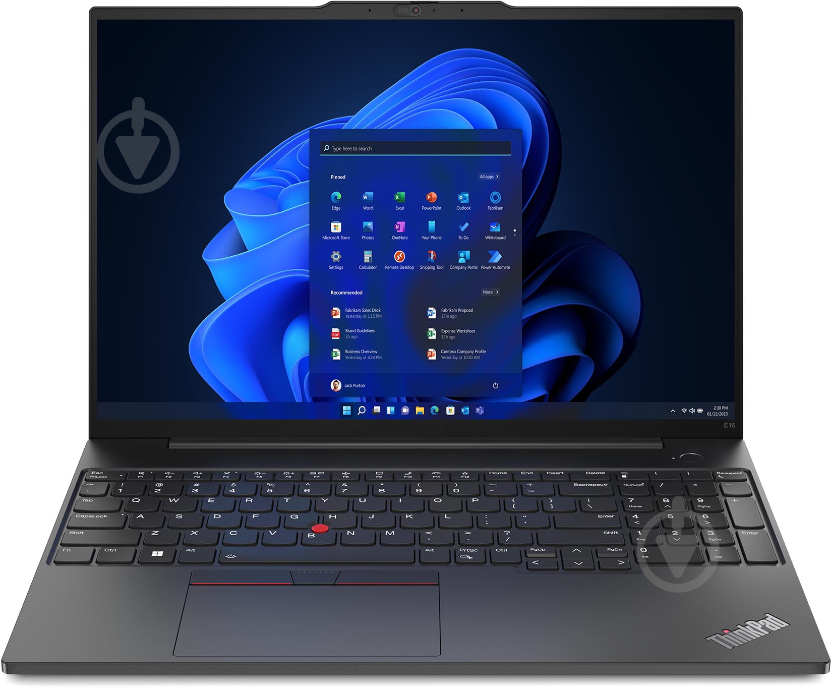 Ноутбук Lenovo ThinkPad E16 Gen 1 16" (21JN004SRA) graphite black - фото 1