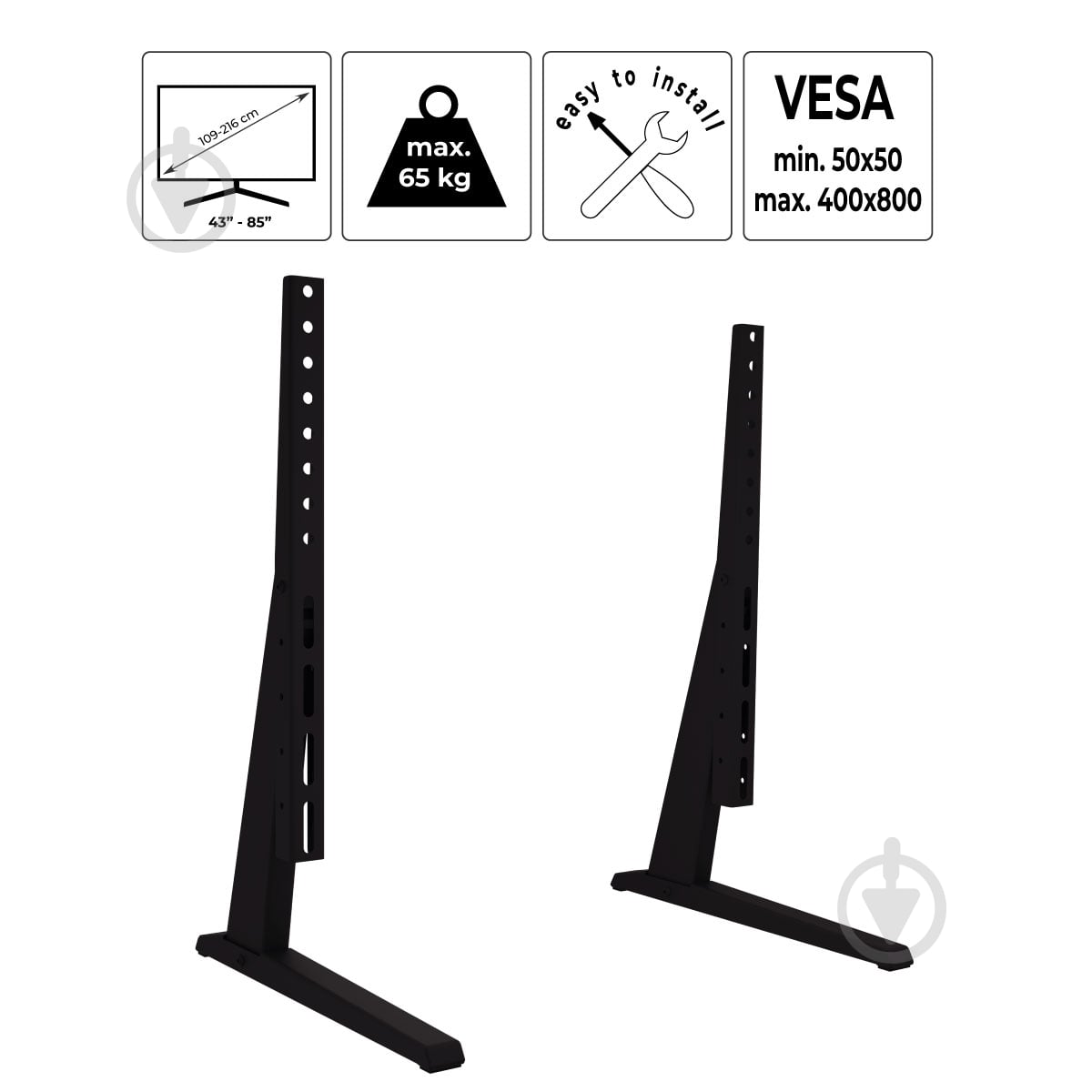Кріплення для телевізора Valore TDS-4 фіксовані 43"-85" чорний - фото 8 Кріплення для телевізора Valore TDS-4 фіксовані 43"-85" чорний - фото 8