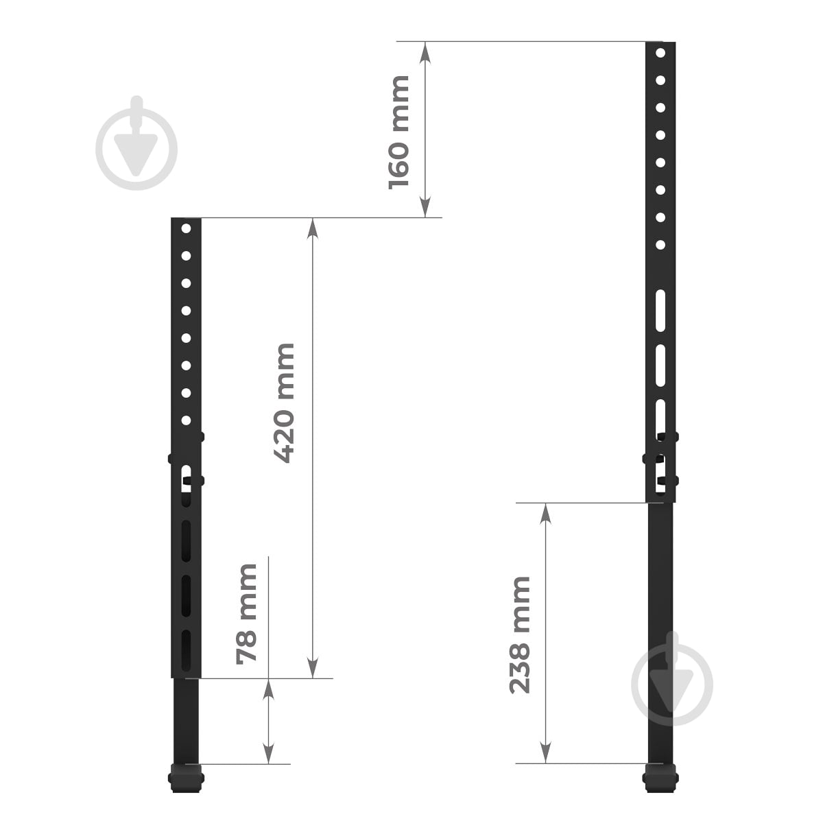 Кріплення для телевізора Valore TDS-4 фіксовані 43"-85" чорний - фото 6 Кріплення для телевізора Valore TDS-4 фіксовані 43"-85" чорний - фото 6