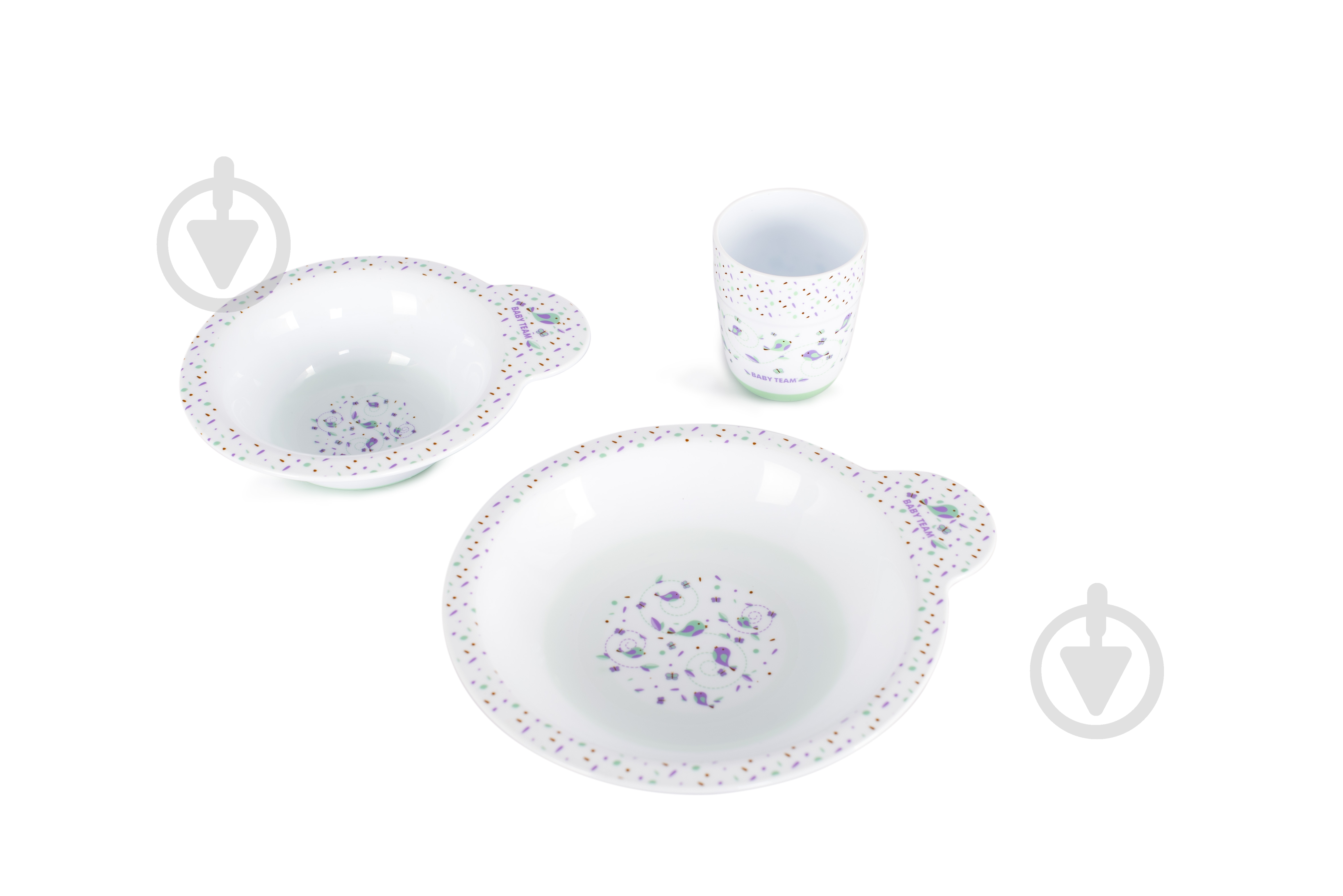 Набор детской посуды Baby Team 3 предмета - фото 2 Набор детской посуды Baby Team 3 предмета - фото 2