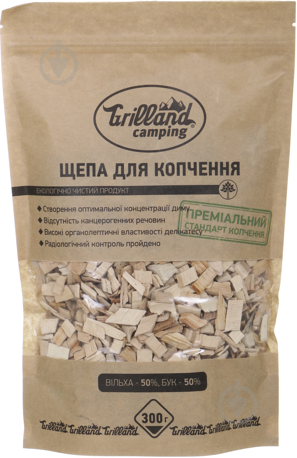 Тріска Grilland вільха-бук 300 г - фото 1 Тріска Grilland вільха-бук 300 г - фото 1