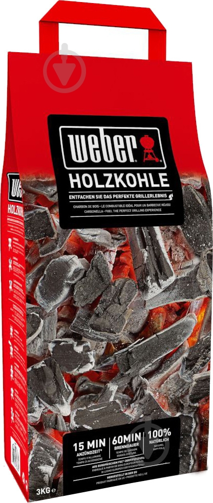 Вугілля деревне Weber 3 кг - фото 1