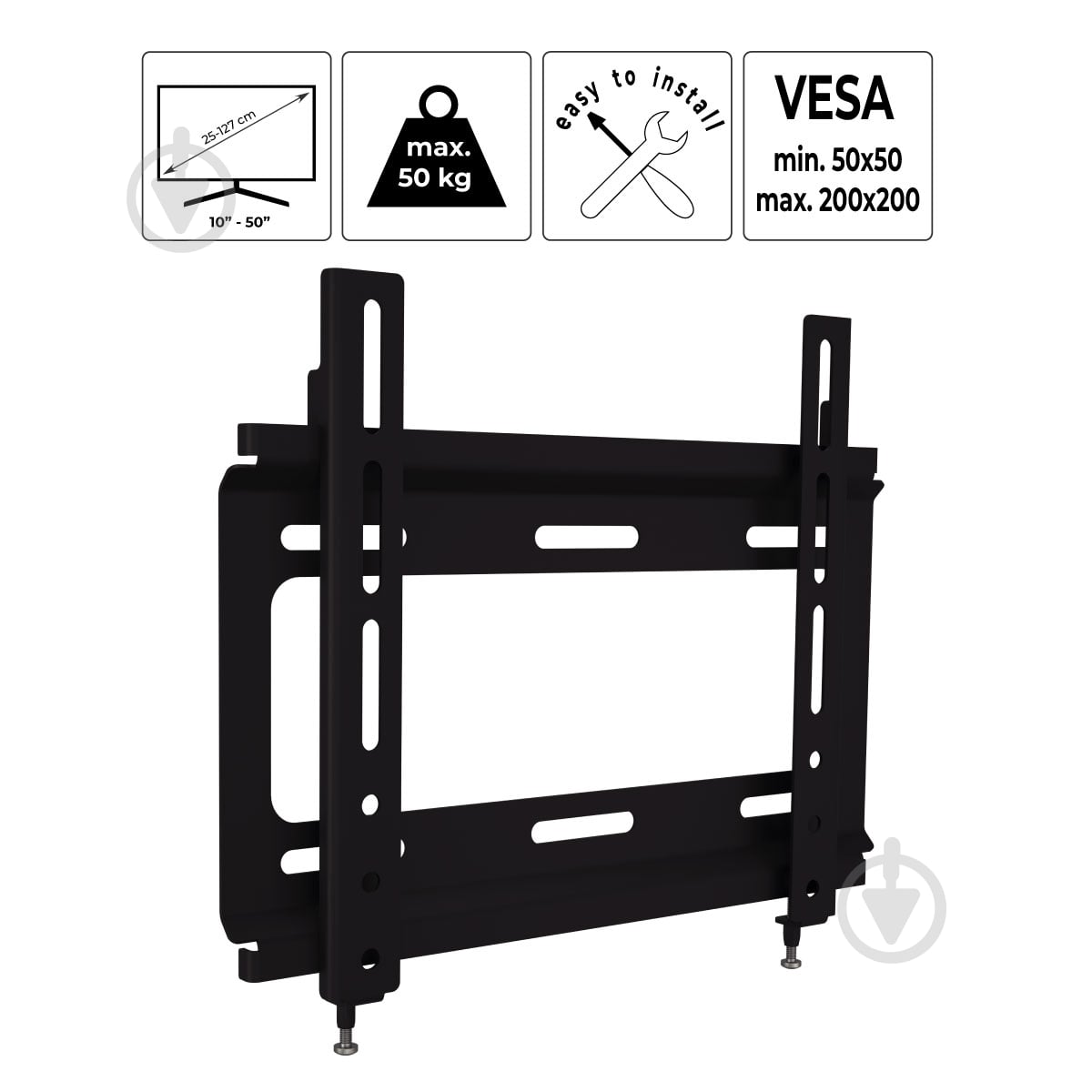 Крепление для телевизора Valore STW-22 фиксированные 10"-50" черный - фото 7