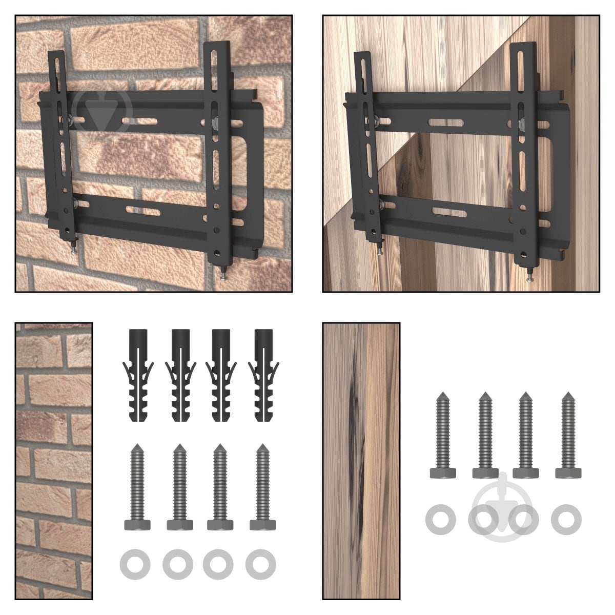 Крепление для телевизора Valore STW-22 фиксированные 10"-50" черный - фото 9