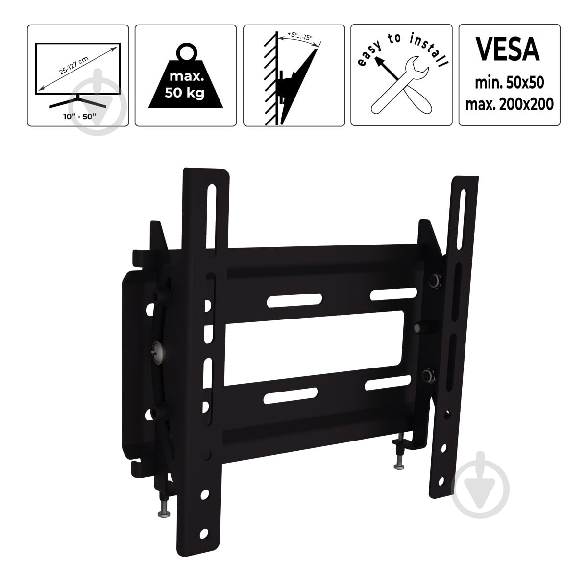 Крепление для телевизора Valore STWA-22 наклонные 10"-50" черный - фото 9