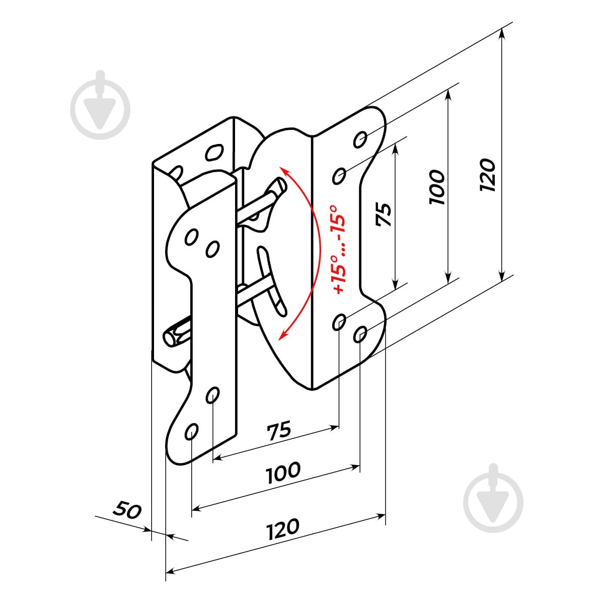 Крепление для телевизора Valore TWB-11 наклонные 10"-32" черный - фото 14