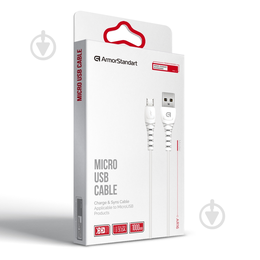 Кабель Armorstandart AR16 micro USB 3A 1m White 1 м білий (ARM59532) - фото 6
