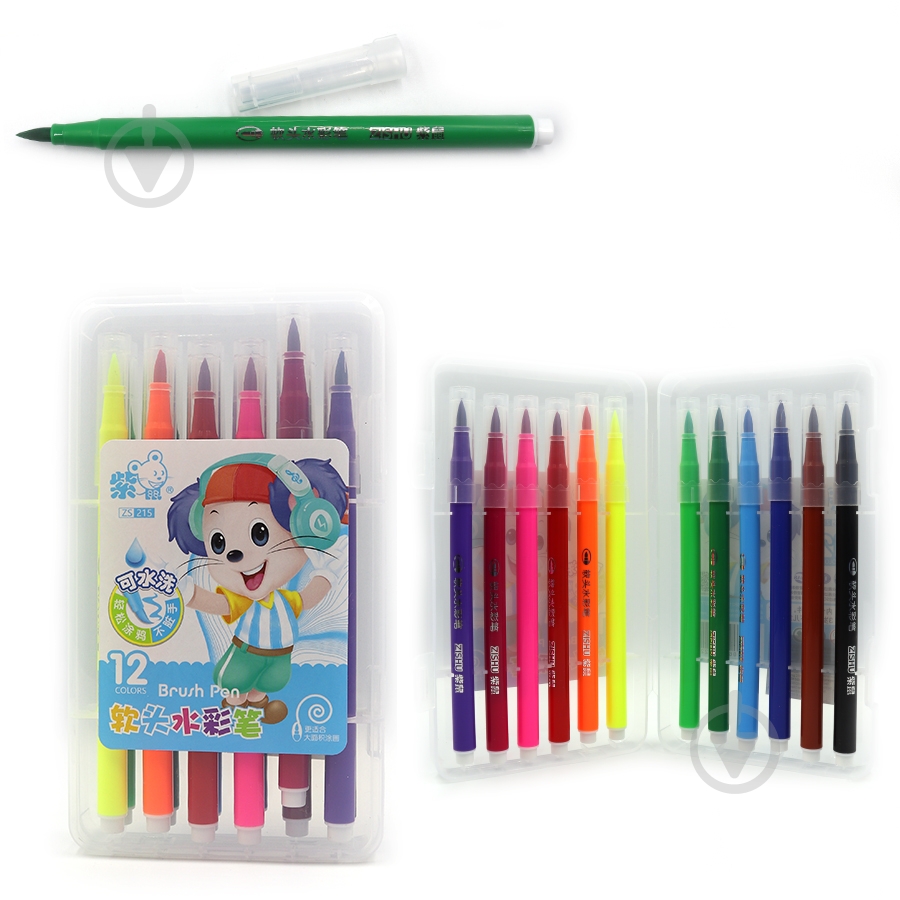 Набор фломастеров-кистей 215-18 Mouse 18 цветов J.Оtten - фото 1 Набор фломастеров-кистей 215-18 Mouse 18 цветов J.Оtten - фото 1