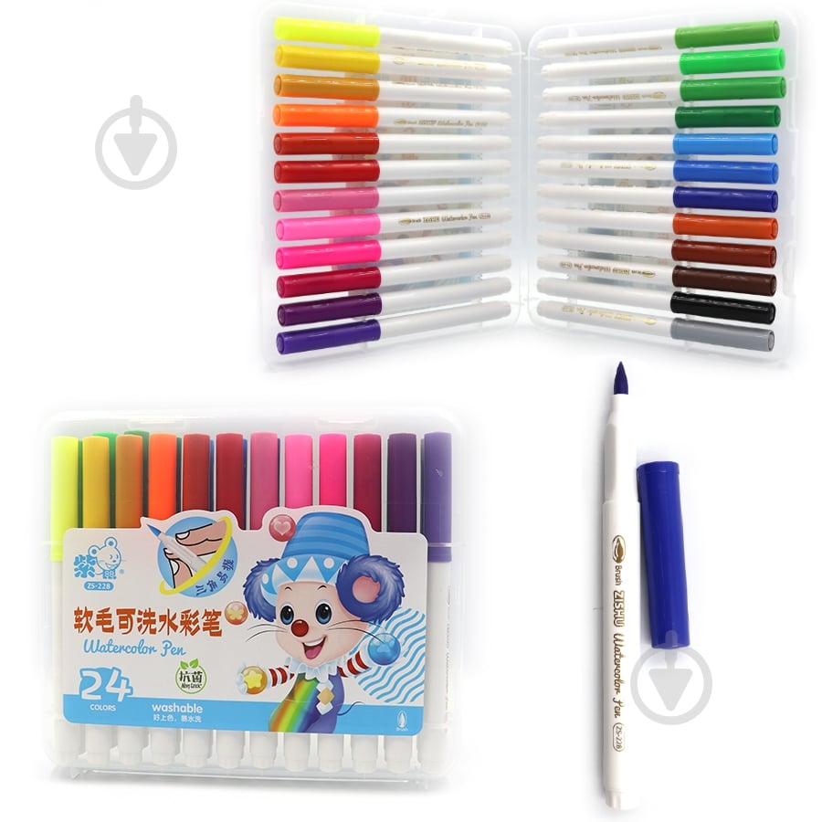 Набір фломастерів-пензлів 228-24 Mouse 24 кольорів Josef Otten - фото 1 Набір фломастерів-пензлів 228-24 Mouse 24 кольорів Josef Otten - фото 1