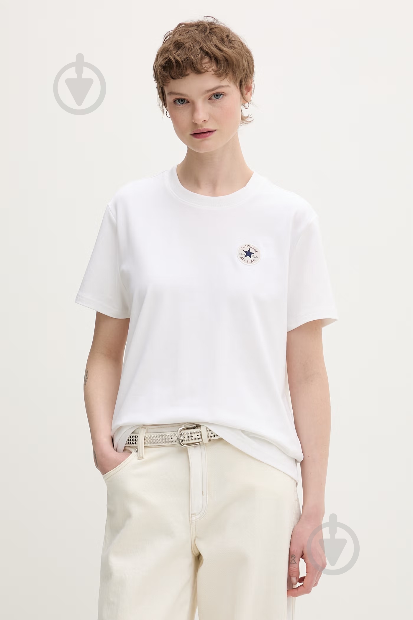 Футболка Converse Chuck Patch Tee CVW5T108-WHT р.L белый - фото 1