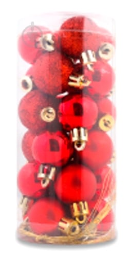 Набір ялинкових куль SYQC-012221 в асортименті d 30 мм 24 шт./уп. - фото 2 Набір ялинкових куль SYQC-012221 в асортименті d 30 мм 24 шт./уп. - фото 2