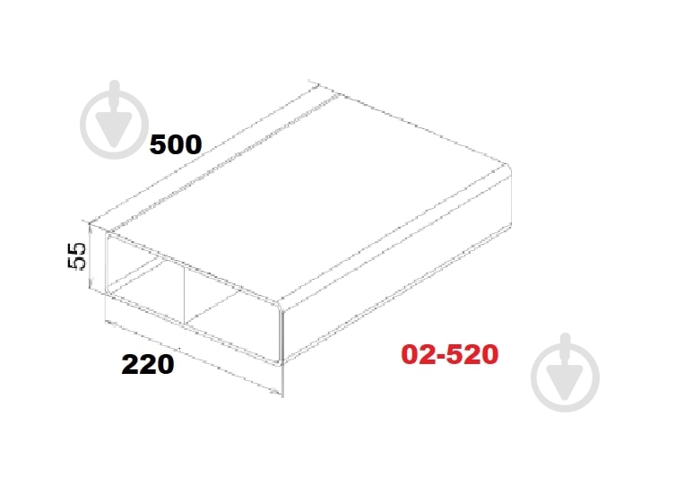 Воздуховод AirRoxy плоский 220х55 мм длина 0.5 м 02-520 - фото 2 Воздуховод AirRoxy плоский 220х55 мм длина 0.5 м 02-520 - фото 2