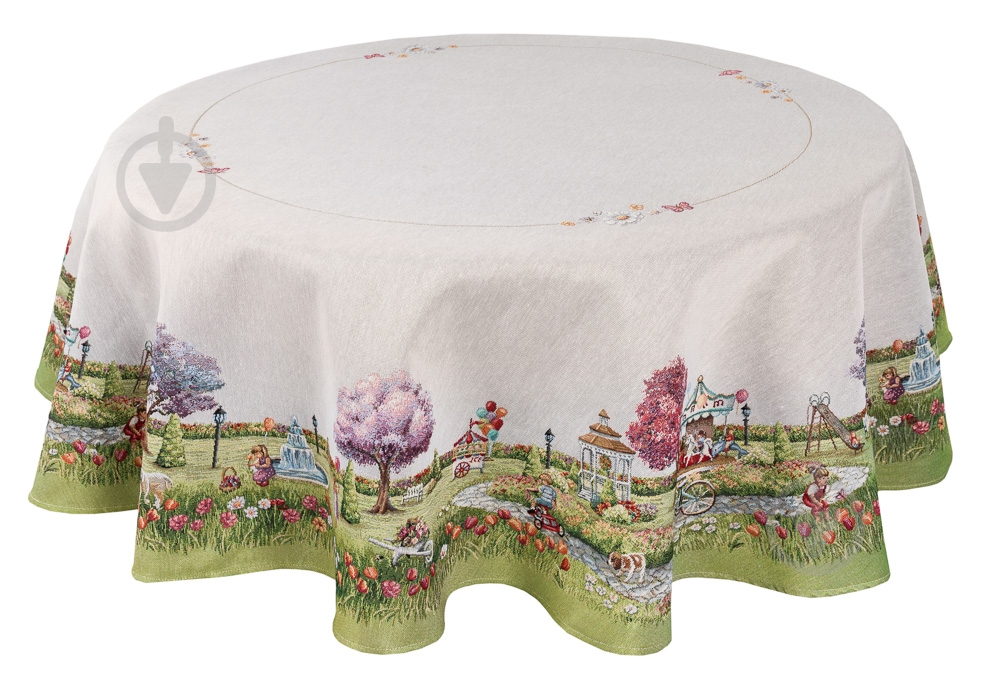 Скатертина RUNNER1178-160D Ø 160 см мульті Limaso - фото 1